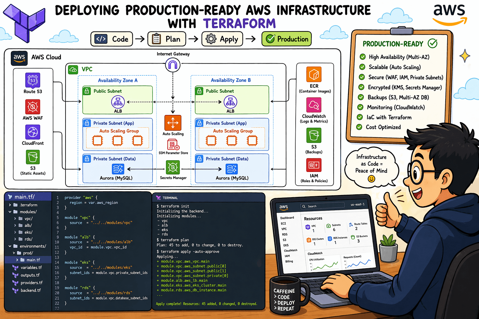 Deploying a Production-Ready AWS Infrastructure with Terraform: A Complete Guide
